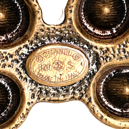 Chanel Metal Crystal City of Lights CC Brooch Gold 4 of 4