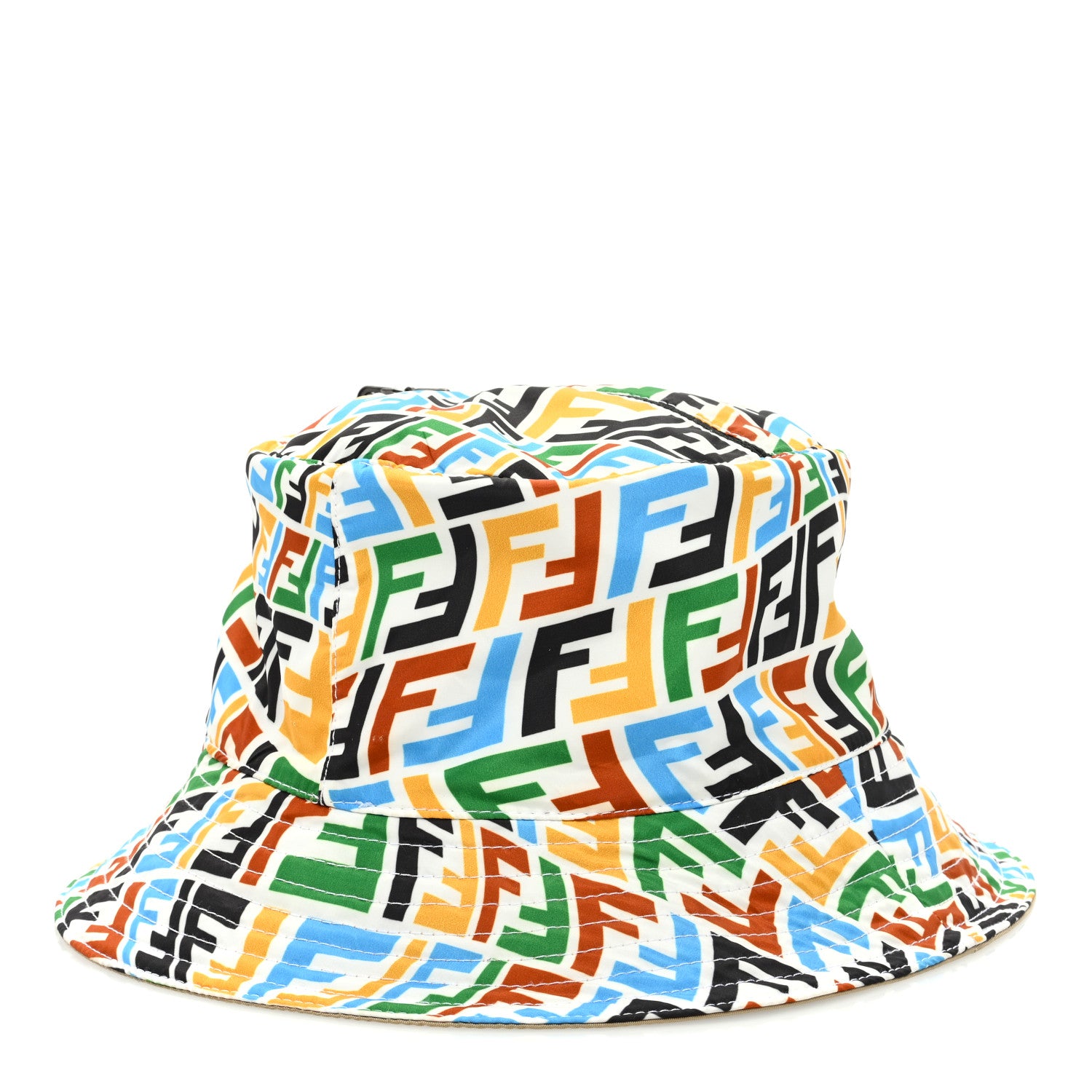 Fendi Nylon FF Vertigo Reversible Bucket Hat Multicolor 7 of 14