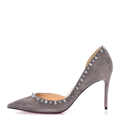 Christian Louboutin Veau Velour Irishell 85 Pumps 37 Storm 1 of 7