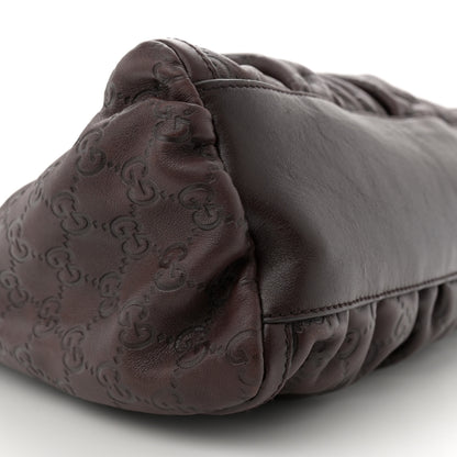 Gucci Guccissima Small D Gold Ring Shoulder Bag Chocolate Brown 9 of 10