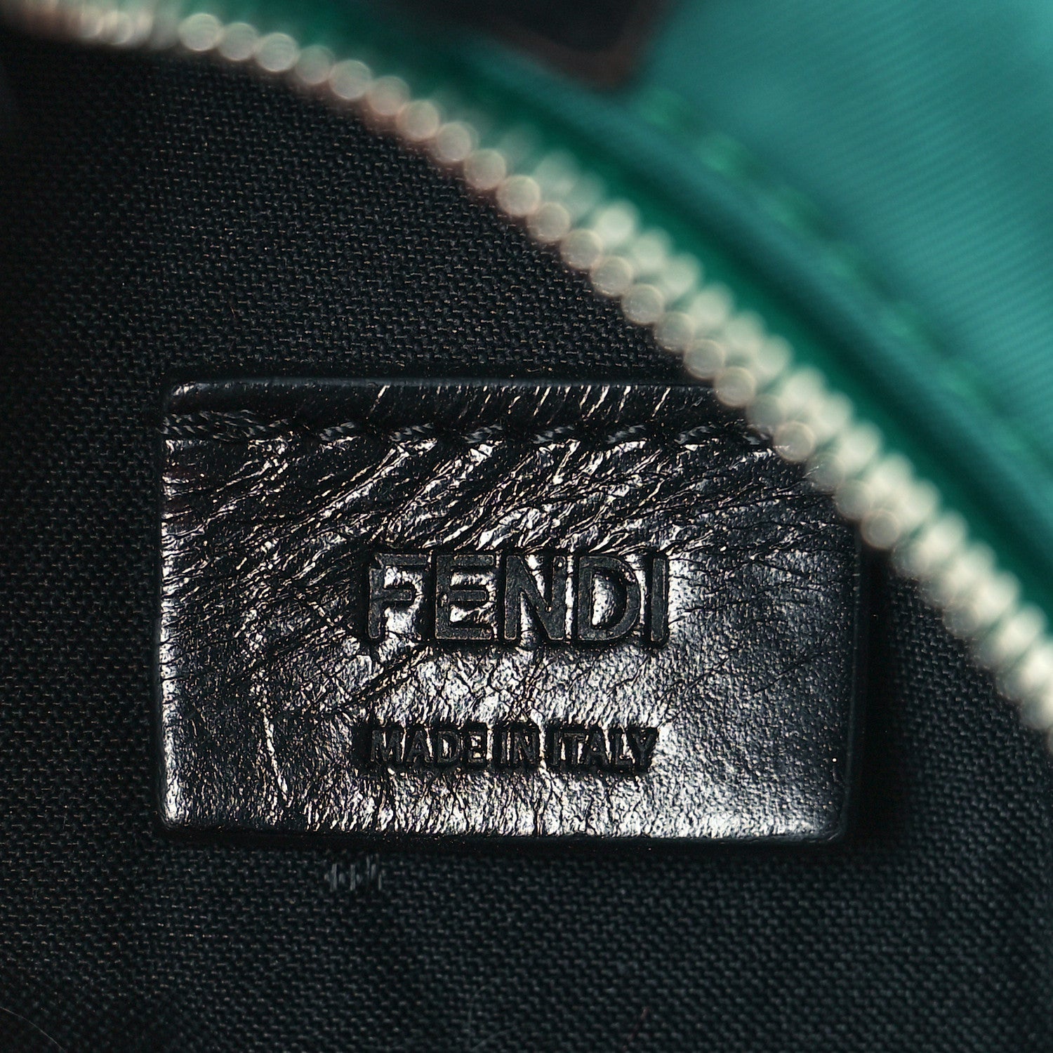 Fendi Nylon Cuoio Romano Nutria Fox Fur Monster Eyes Mini Backpack Charm Verde Bottiglia Asfalto Multicolor 5 of 5