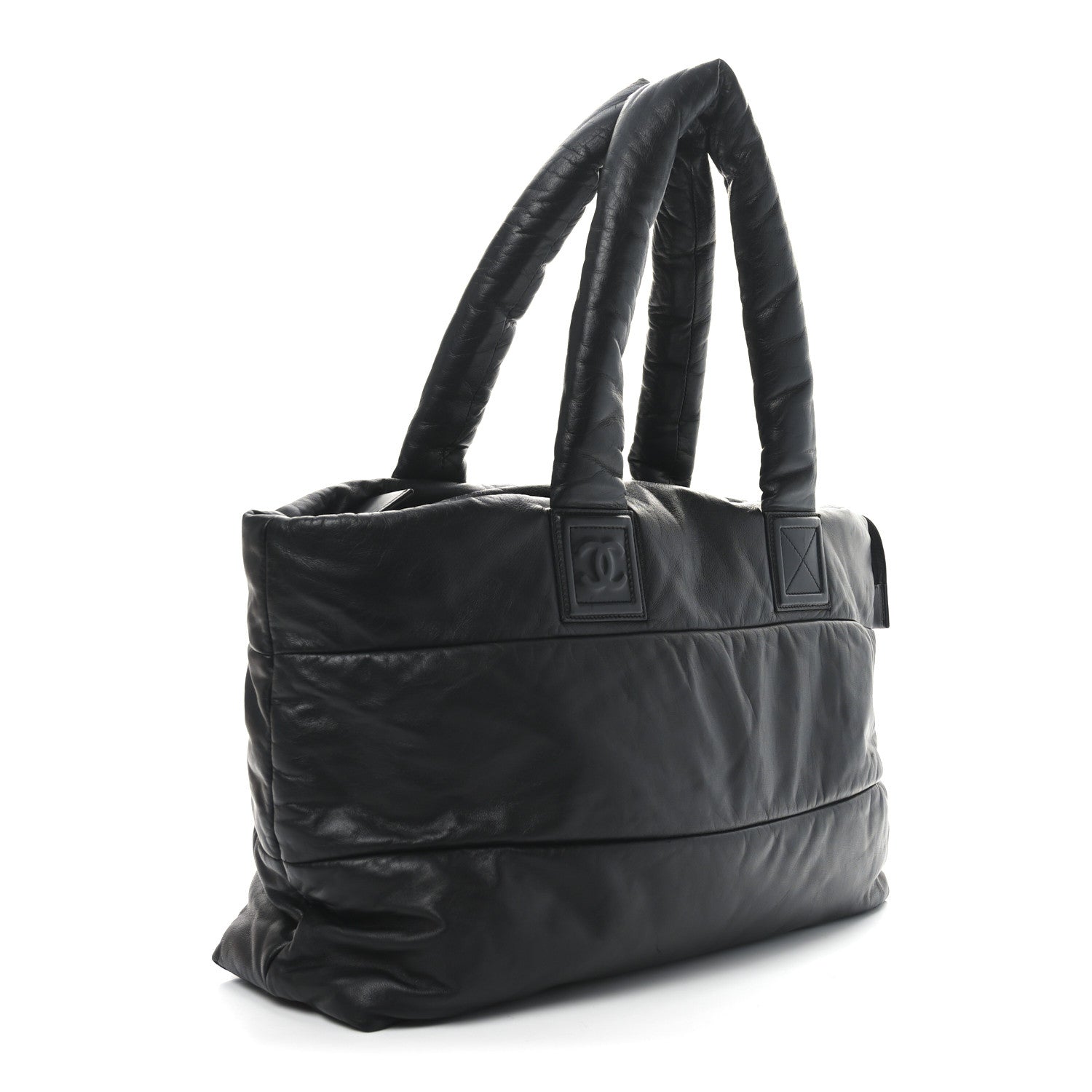 Chanel Lambskin Quilted Medium Coco Cocoon Reversible Tote Black 3 of 10