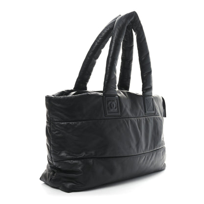 Chanel Lambskin Quilted Medium Coco Cocoon Reversible Tote Black 3 of 10