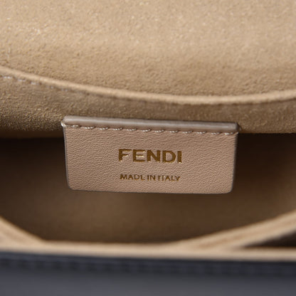 Fendi Vitello Liberty FF 1974 Embossed Small Kan I Shoulder Bag Black 6 of 8