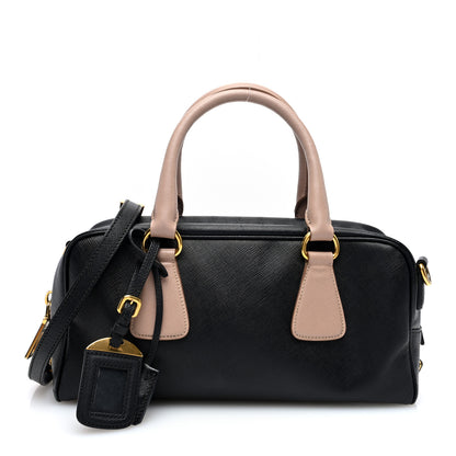 Prada Saffiano Lux Bauletto Black Cammeo 1 of 9