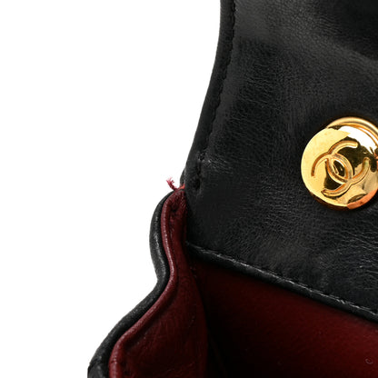 Chanel Lambskin Quilted Micro Mini Flap Bag Black 14 of 15