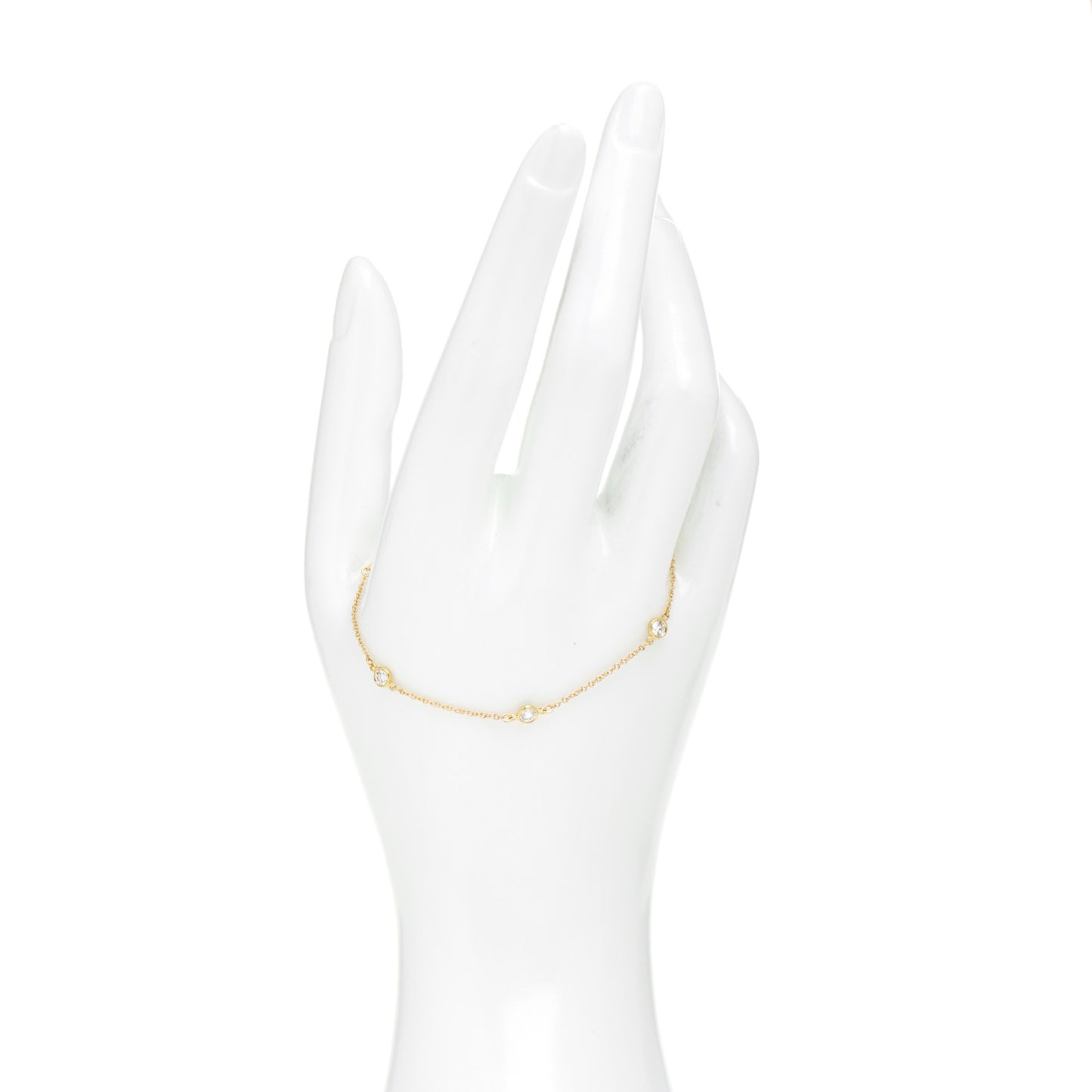 18K Yellow Gold Diamond .40ctw Elsa Peretti Diamonds by the Yard Station Bracelet