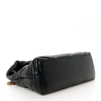 Saint Laurent Lambskin Quilted Small Loulou Puffer Monogram Chain Satchel Black 4 of 11