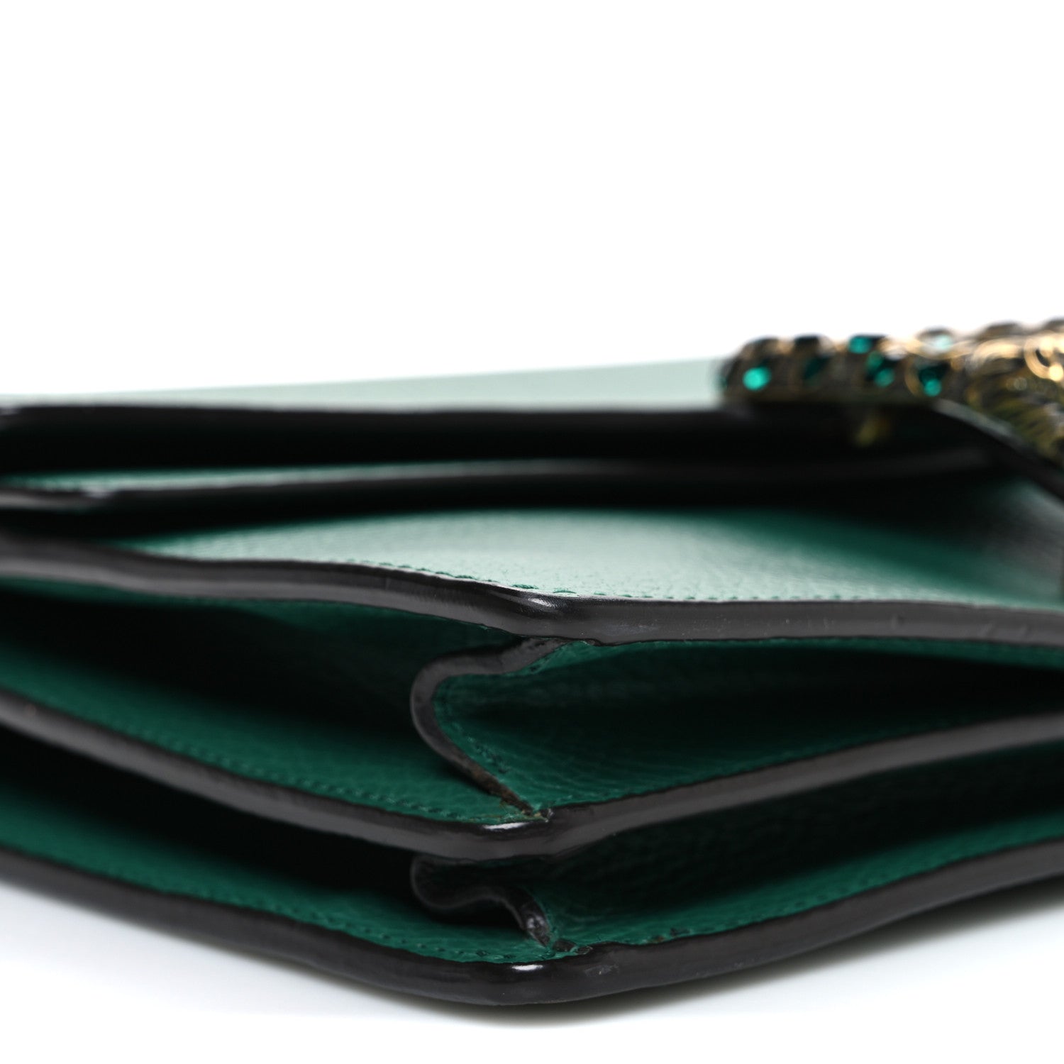 Gucci Pebbled Calfskin Small Dionysus Shoulder Bag Emerald 9 of 10