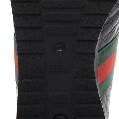 Gucci Guccissima Mens Web Sneakers 12 Black 8 of 9