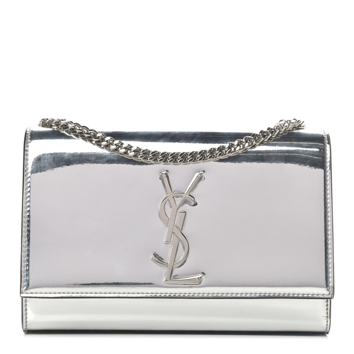 Vinyl Mirror Small Classic Monogram Kate Satchel Argento