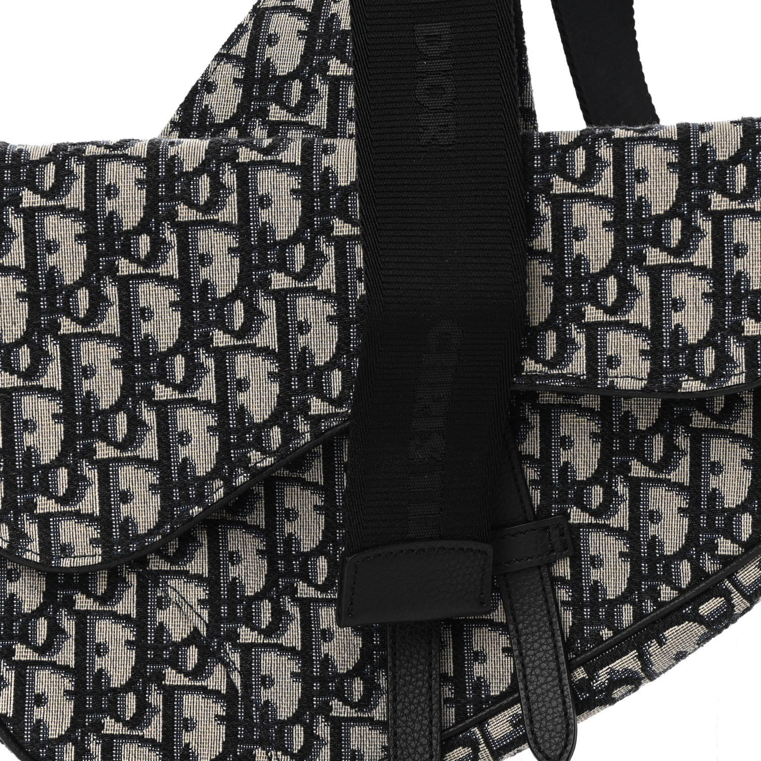 Christian Dior Oblique Mens Saddle Bag Blue 7 of 8