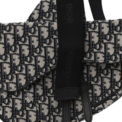 Christian Dior Oblique Mens Saddle Bag Blue 7 of 8