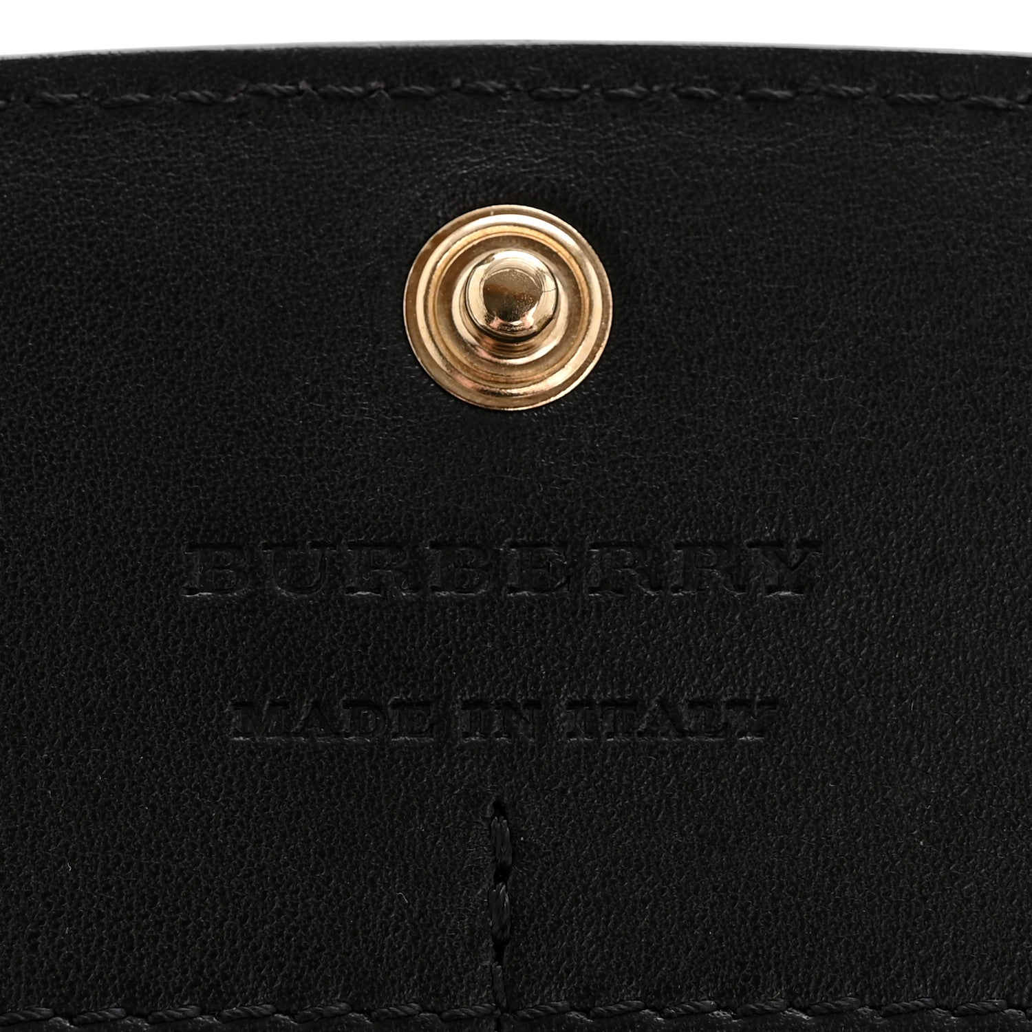 Burberry Calfskin Horseferry Check Porter Continental Wallet Black 6 of 9