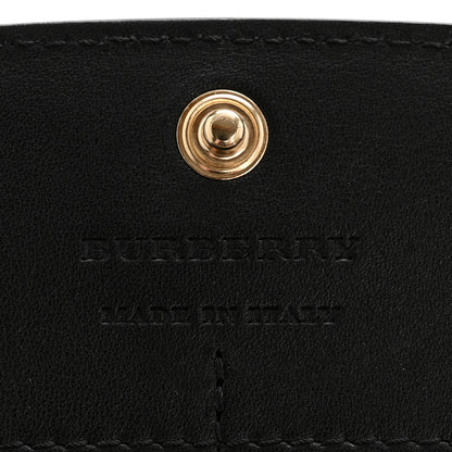 Burberry Calfskin Horseferry Check Porter Continental Wallet Black 6 of 9