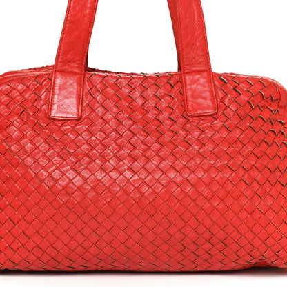 Bottega Veneta Nappa Intrecciato Shoulder Bag Red 8 of 12