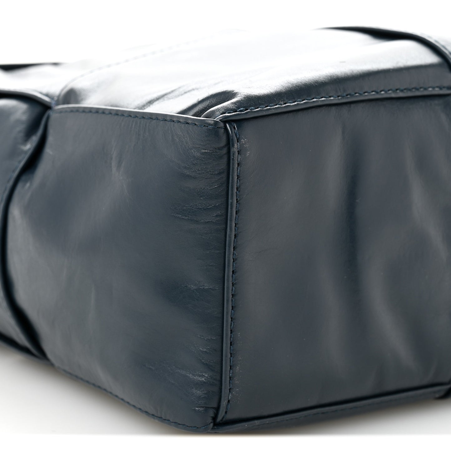 Paper Calfskin Maxi Intreccio Medium Arco Camera Bag Deep Blue