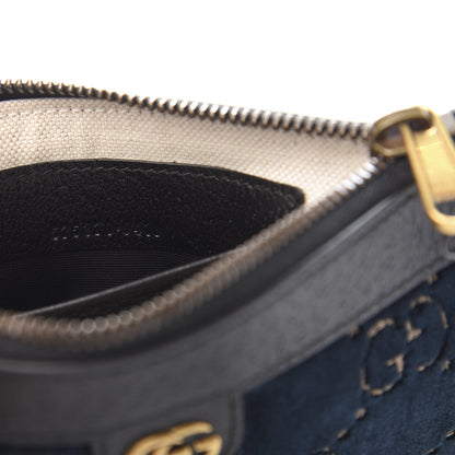 Gucci Velvet GG Monogram Textured Calfskin Web Smartphone Case Blue Beige Black 7 of 7