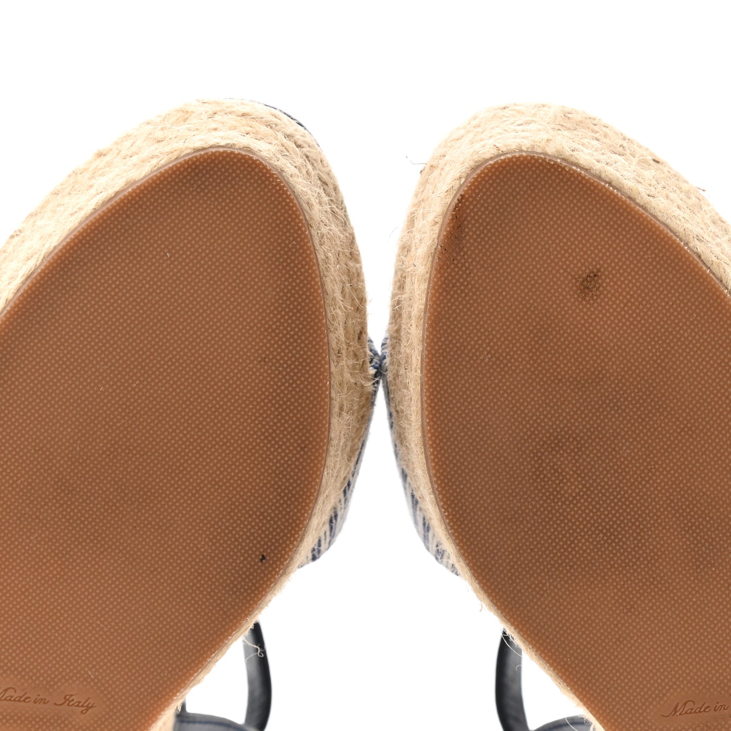 Calfskin Canvas Monogram Sail Away Wedge Sandal 38 Marine