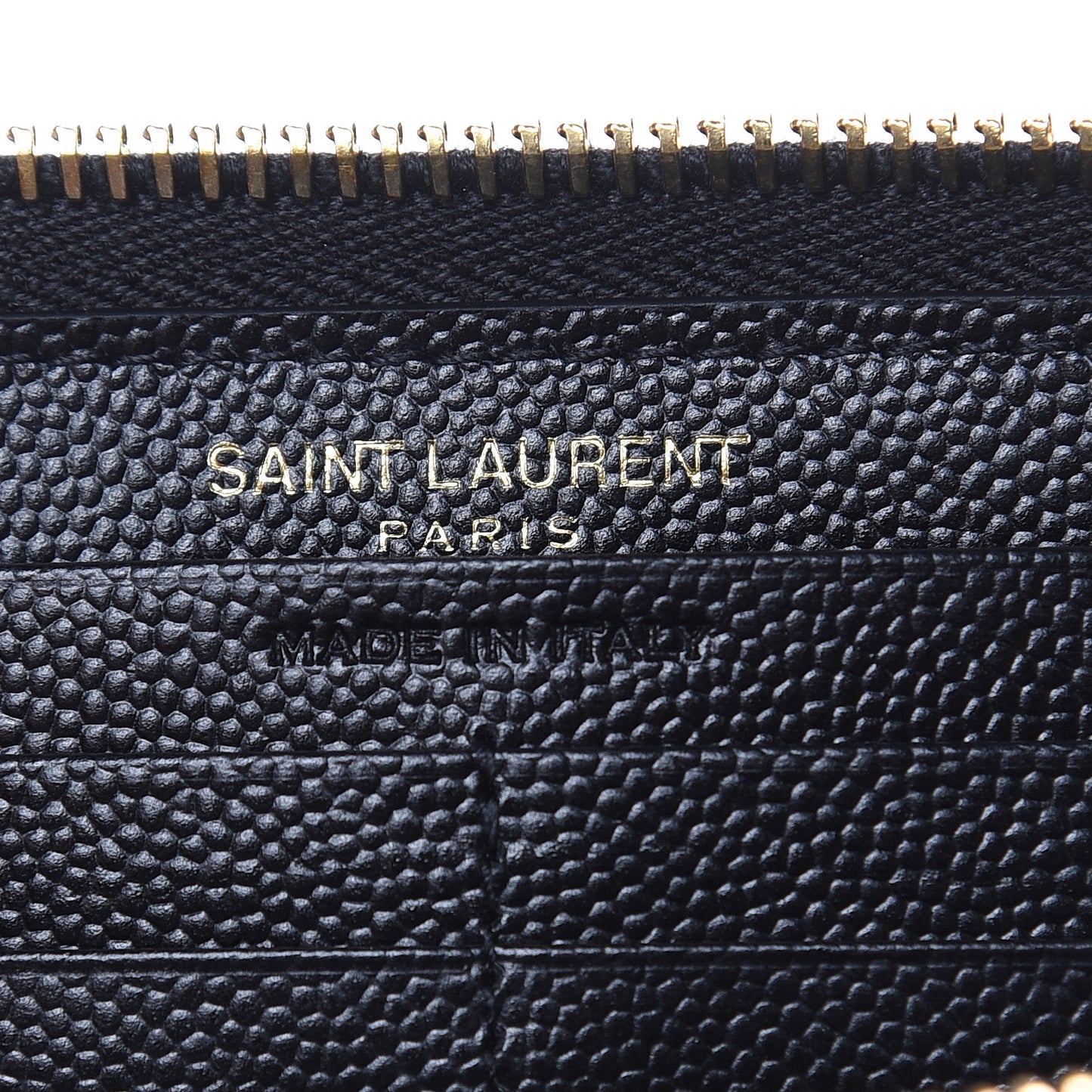 Grain De Poudre Matelasse Chevron Monogram Zip Around Wallet Black