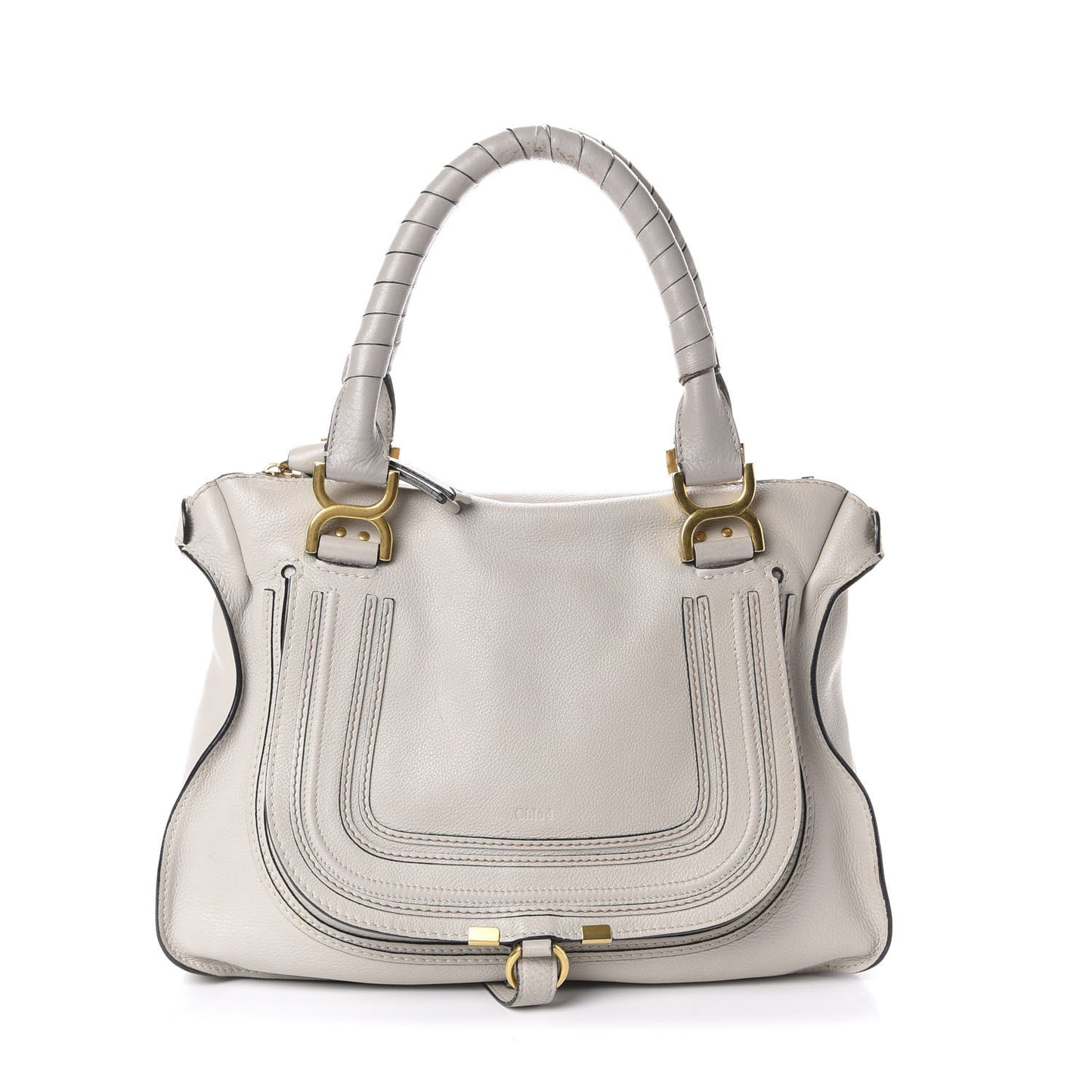 Calfskin Medium Marcie Satchel Dove