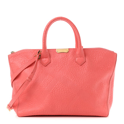 Burberry Heritage Grain Check Embossed Medium Dewsbury Tote Peony Rose 1 of 11