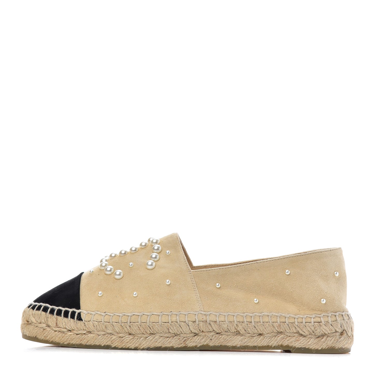 Suede Pearl CC Espadrilles 38 Beige Black