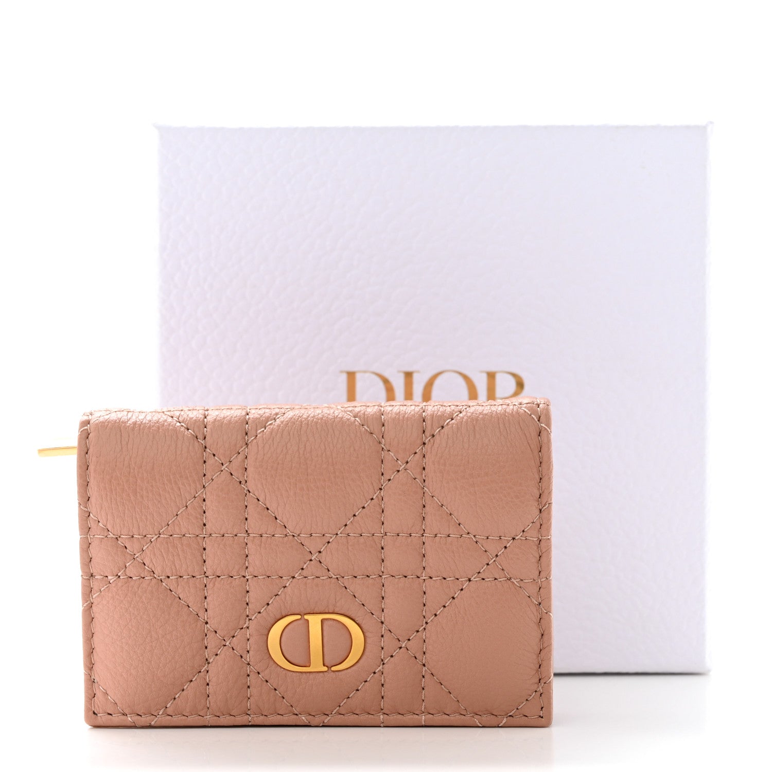 Christian Dior Supple Calfskin Cannage Caro Glycine Wallet Rose Des Vents 8 of 8