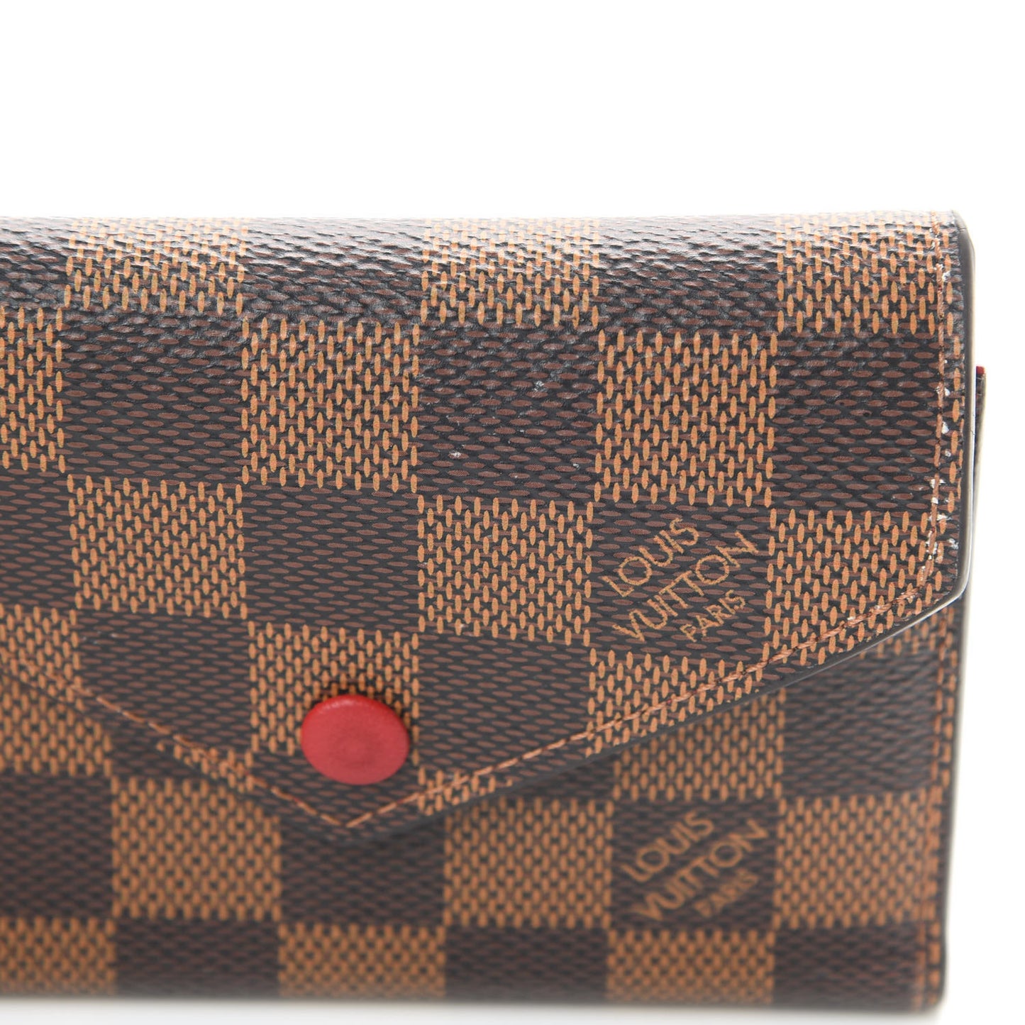 Damier Ebene Victorine Wallet Red