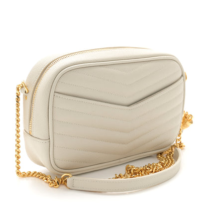 Saint Laurent Grain De Poudre Matelasse Monogram Mini Lou Camera Bag Crema Soft 3 of 11