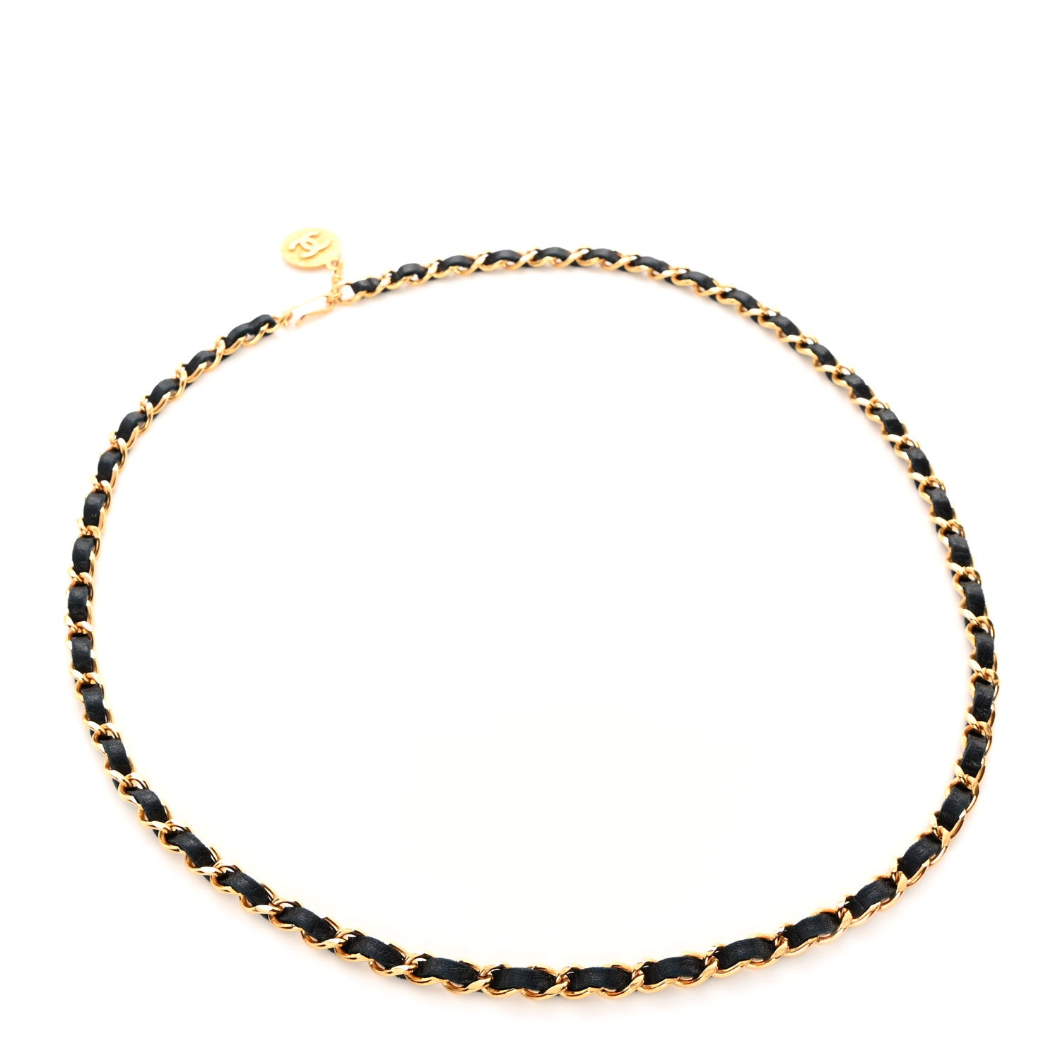 Chanel Lambskin Chain CC Medallion Belt Black Gold 2 of 5