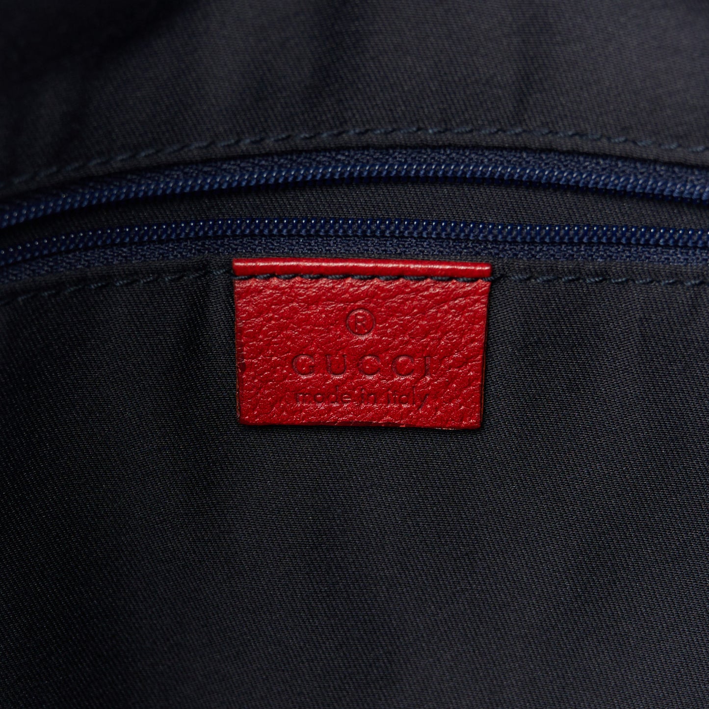 Monogram Abbey Small Tote Navy Red