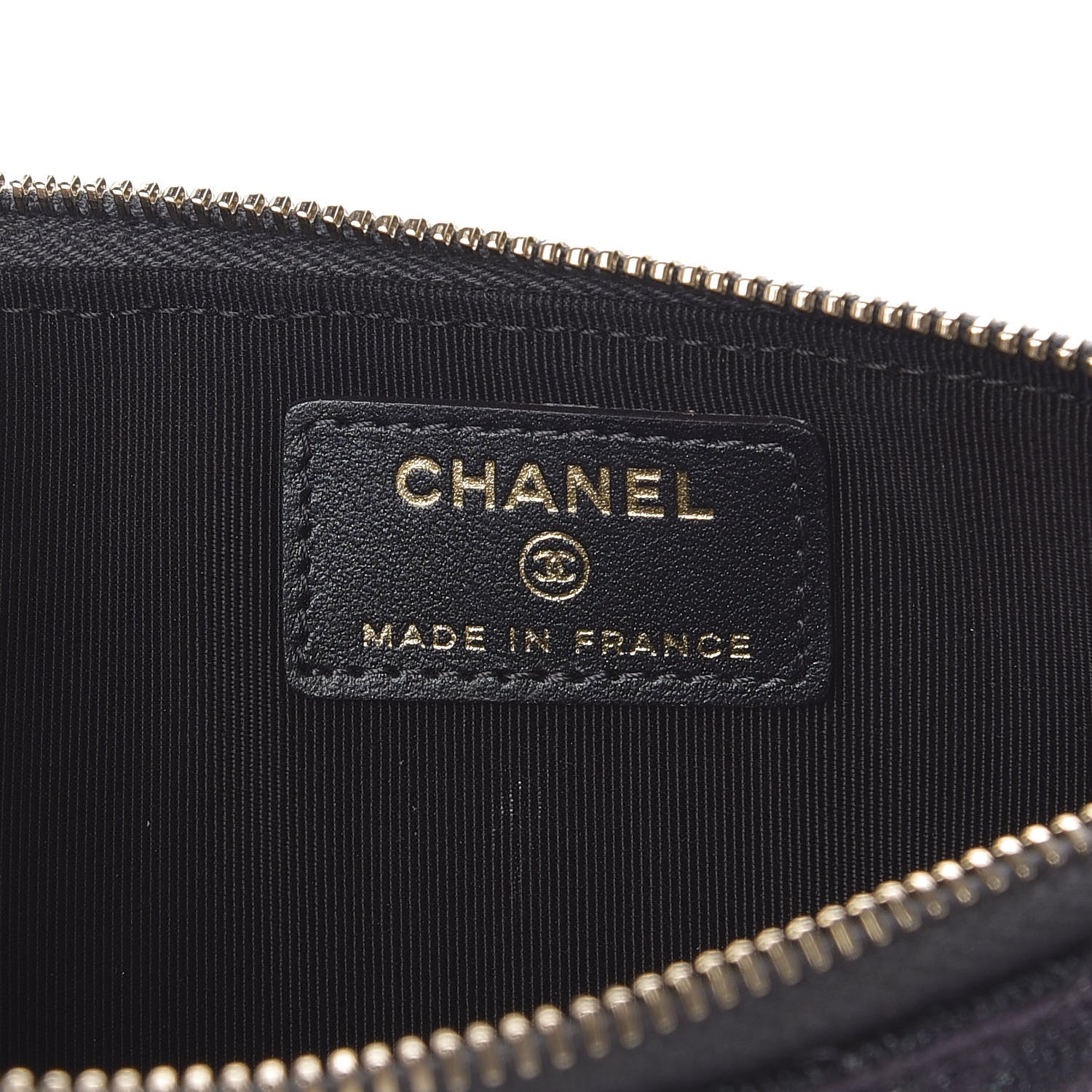 Chanel Iridescent Caviar Quilted Classic iPhone Pouch Black 6 of 8
