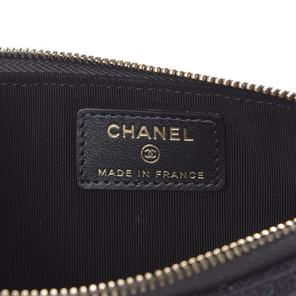 Chanel Iridescent Caviar Quilted Classic iPhone Pouch Black 6 of 8