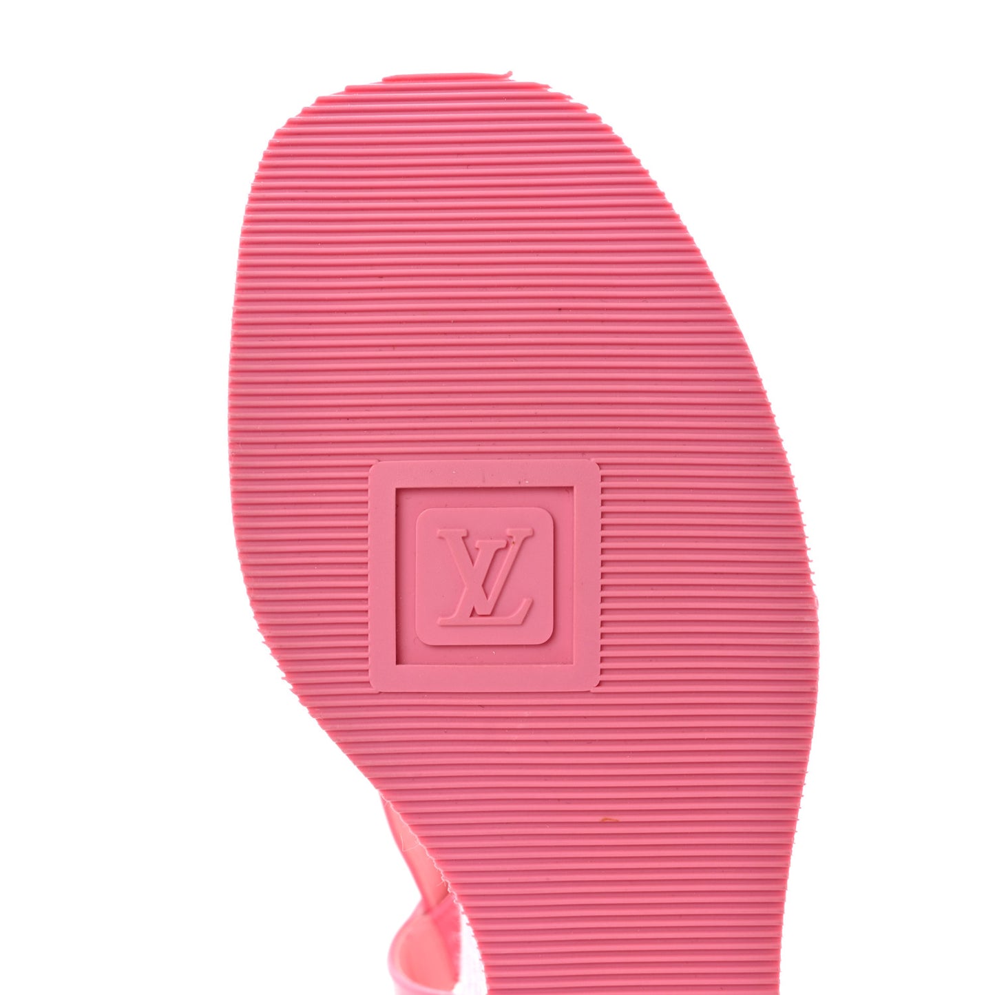 Patent Monogram Wedge Sandals 38 Pink