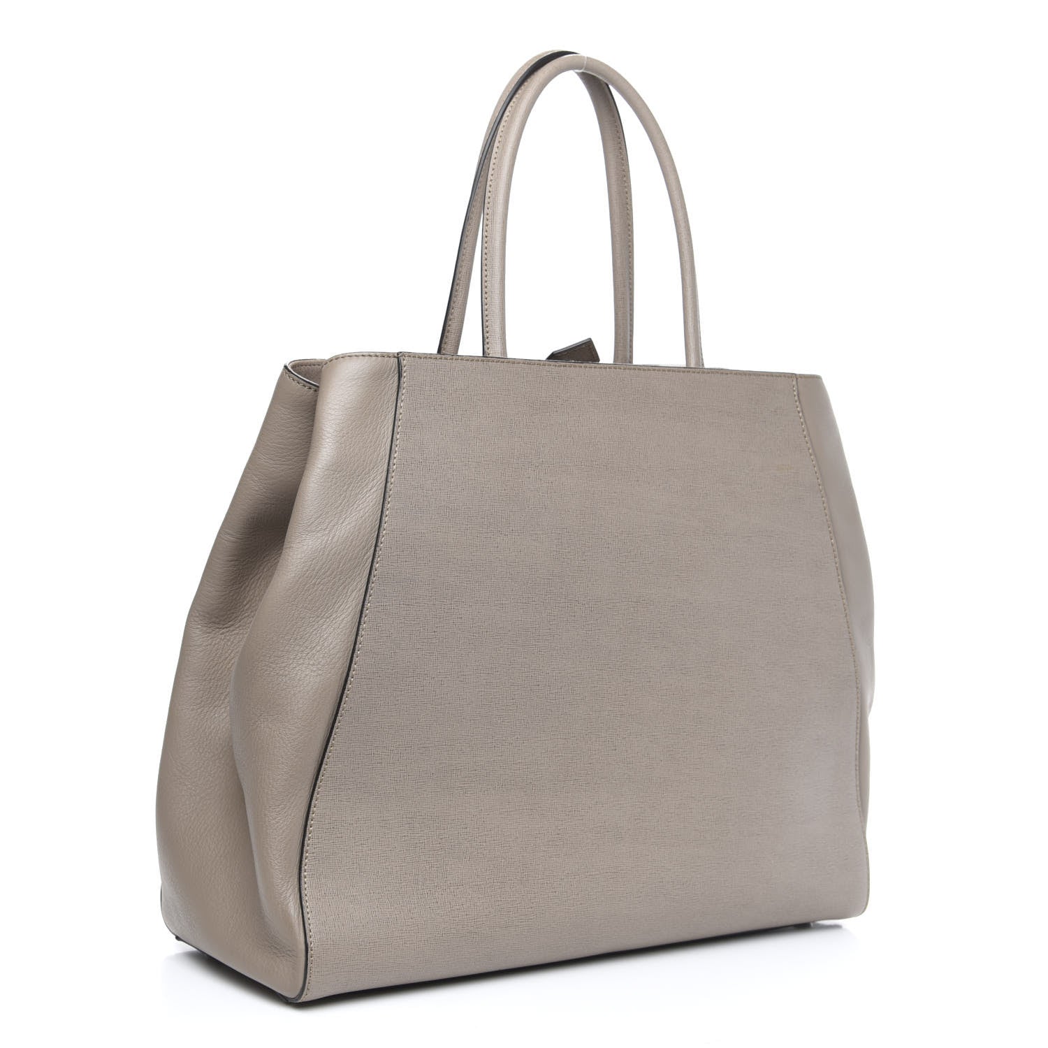 Fendi Vitello Elite Large 2Jours Tote Tortora 3 of 10
