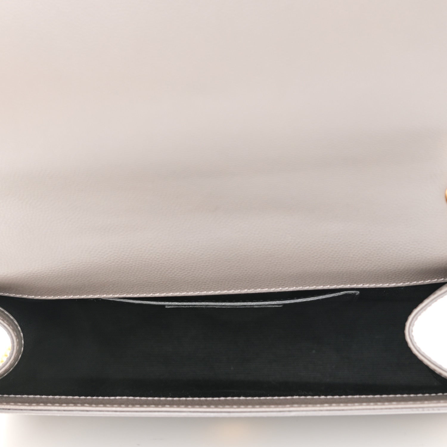 Saint Laurent Grain De Poudre Medium Classic Monogram Kate Satchel Earth Grey 4 of 9
