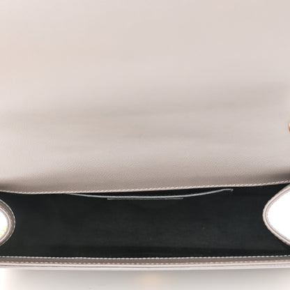Saint Laurent Grain De Poudre Medium Classic Monogram Kate Satchel Earth Grey 4 of 9