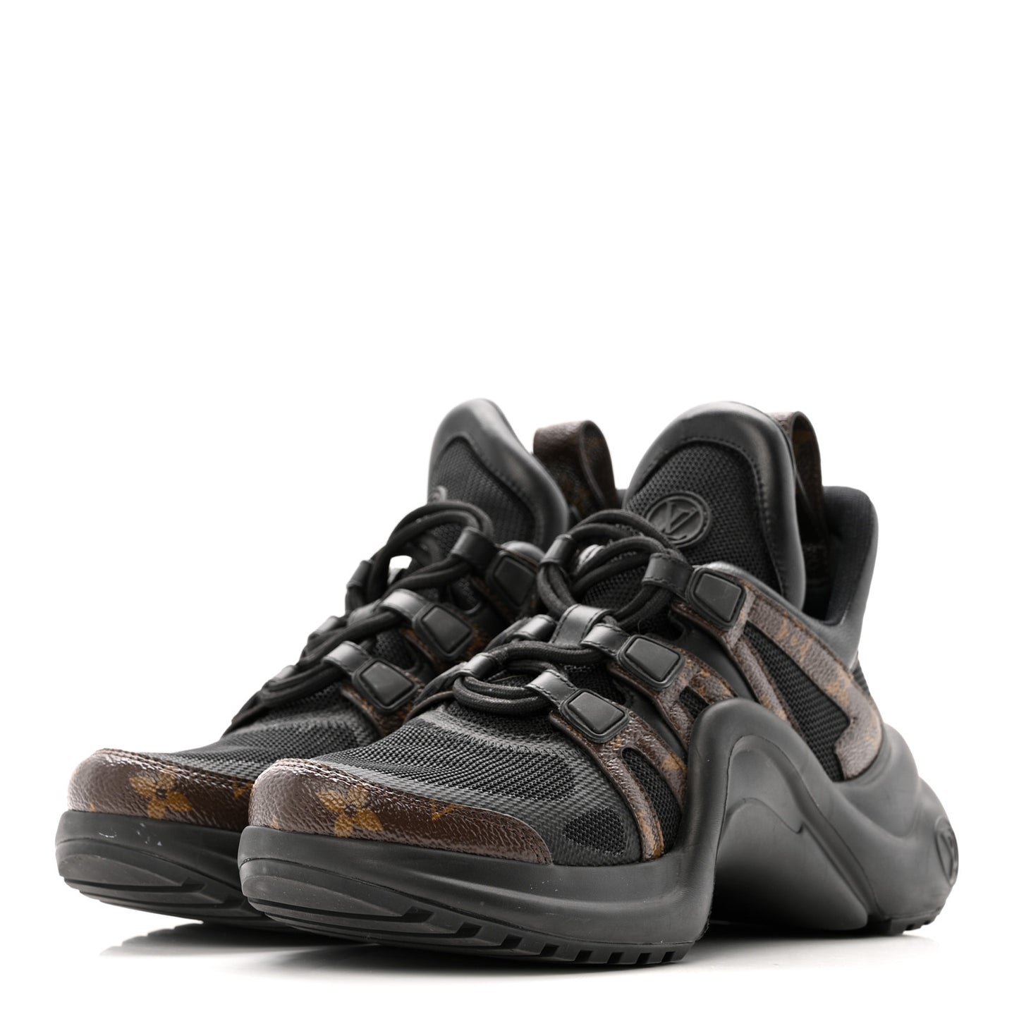 Calfskin Patent Monogram LV Archlight Sneakers 36 Black