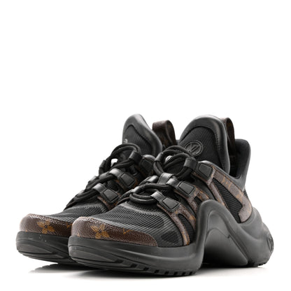 Louis Vuitton Calfskin Patent Monogram LV Archlight Sneakers 36 Black 4 of 14