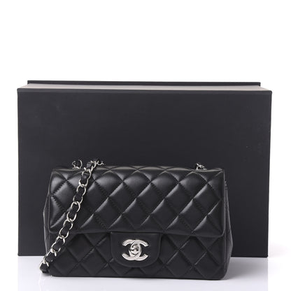 Chanel Lambskin Quilted Mini Rectangular Flap Black 10 of 10
