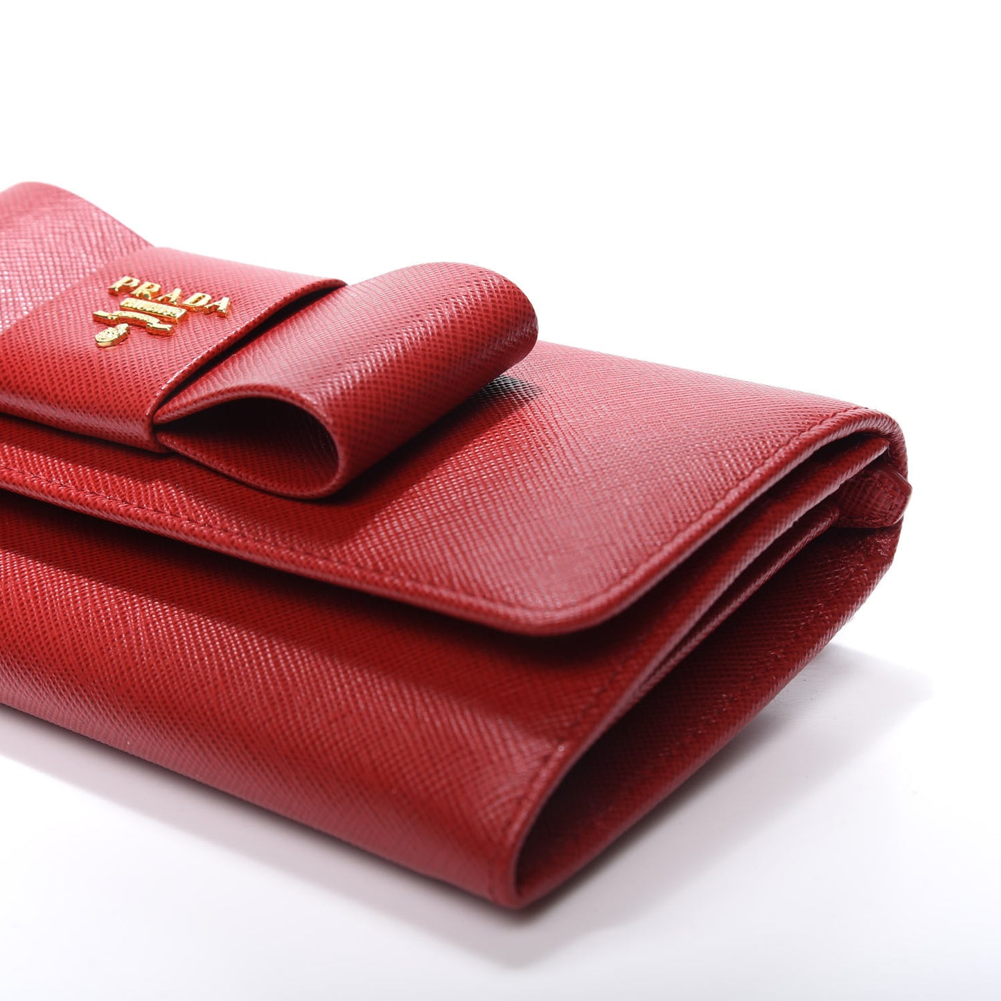 Saffiano Fiocco Bow Continental Wallet Fuoco