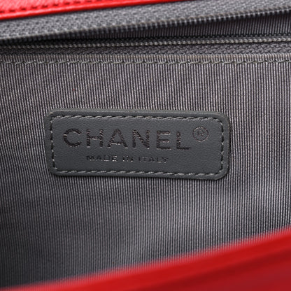 Chanel Calfskin Quilted Double Stitch Large Boy Flap Red 6 of 22