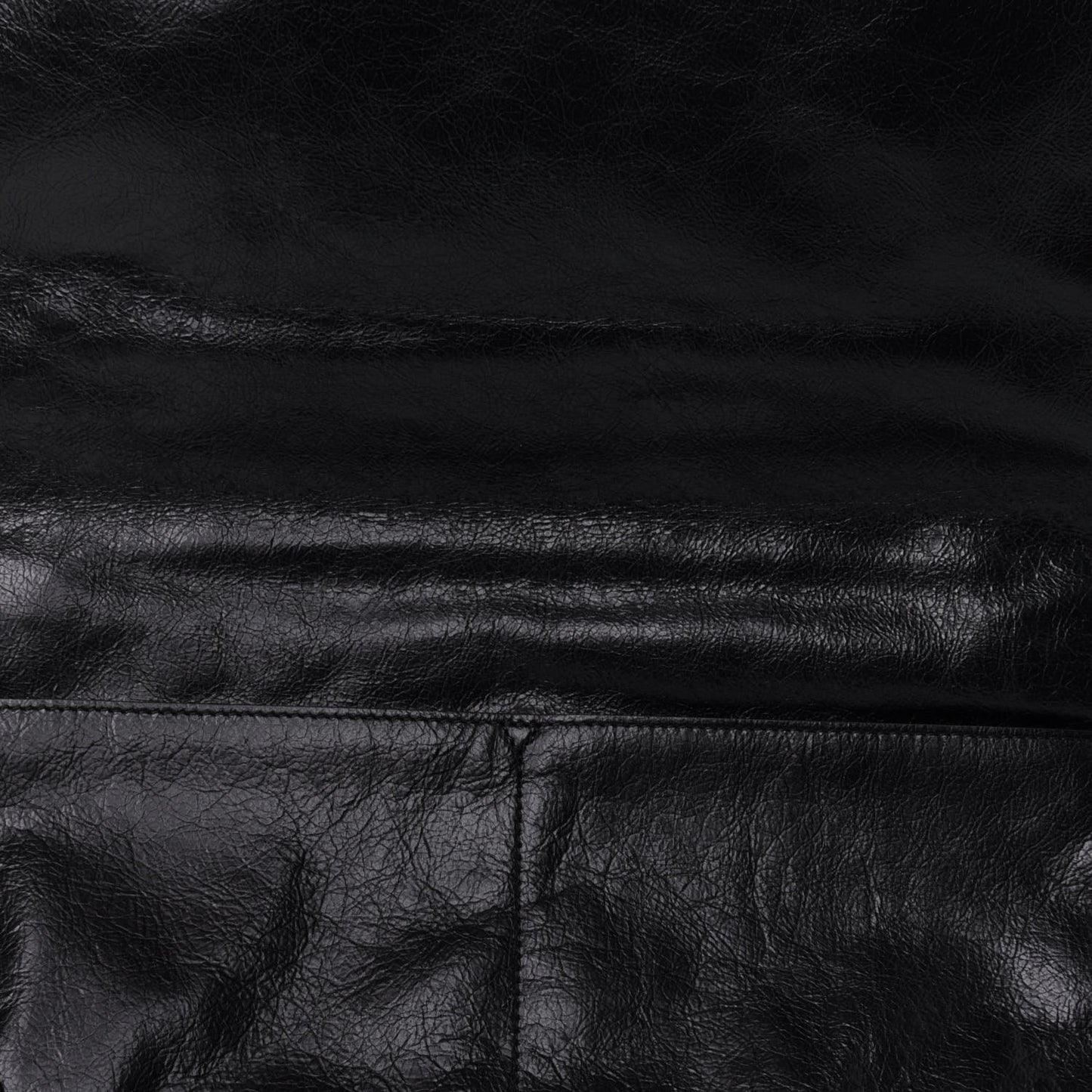 Fluffy Calfskin Morpheus Messenger Bag Black