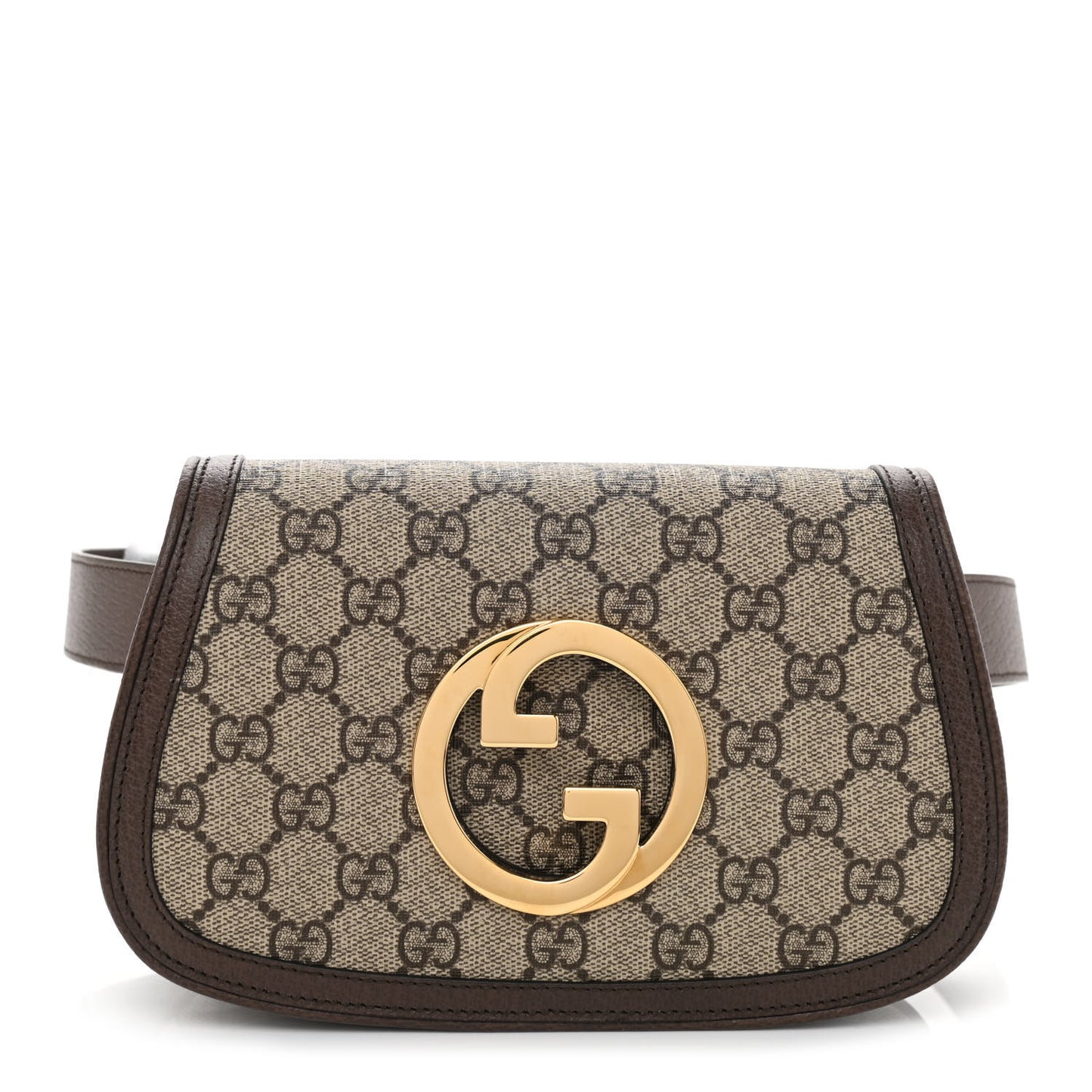 GG Supreme Monogram Textured Dollar Calfskin Blondie Belt Bag 120 48 Beige Ebony New Acero