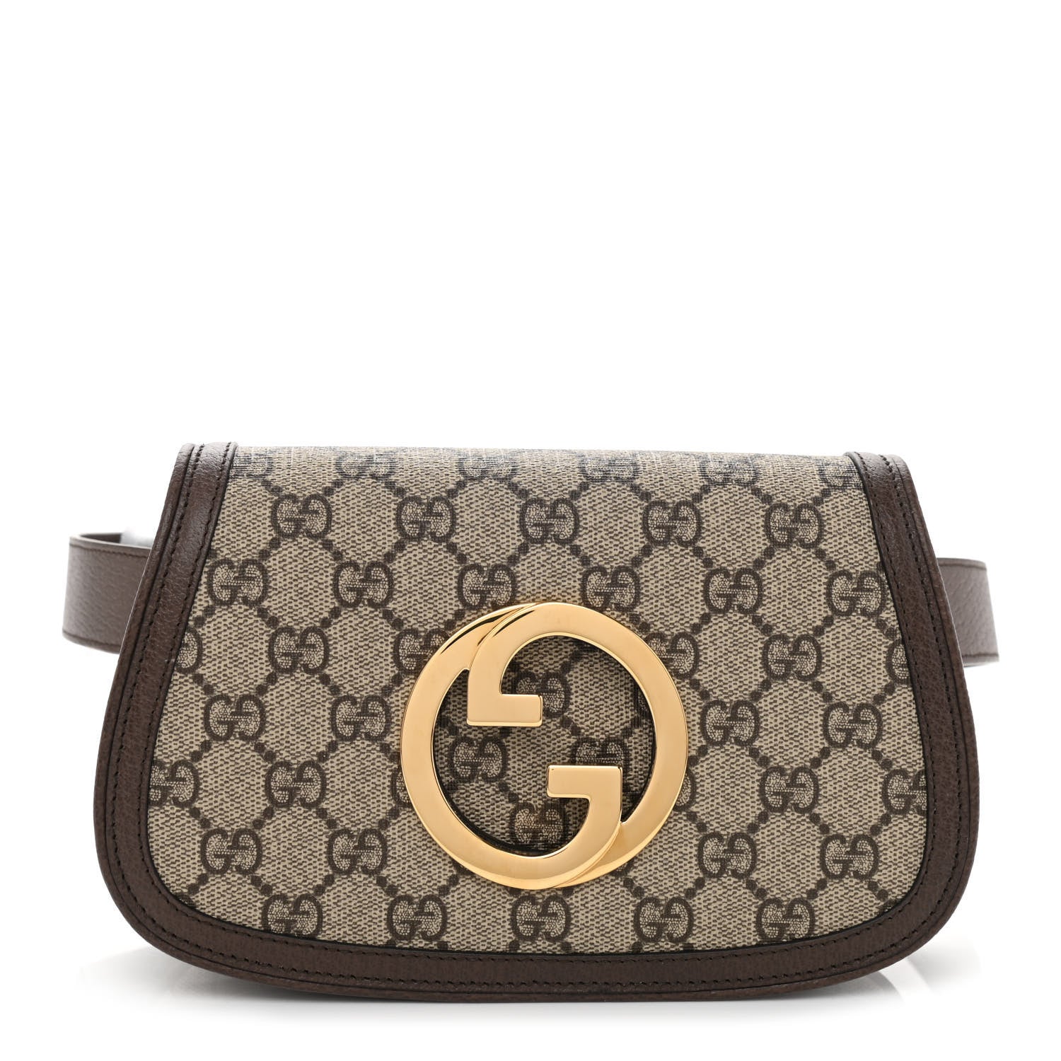 Gucci GG Supreme Monogram Textured Dollar Calfskin Blondie Belt Bag 120 48 Beige Ebony New Acero 1 of 9