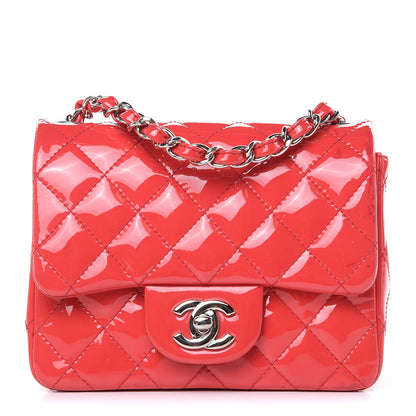 Chanel Patent Quilted Mini Square Flap Pink 1 of 13