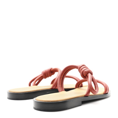 Loewe Calfskin Flamenco Sandals 36 Sand Dark Rust 5 of 8