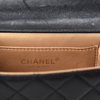 Chanel Goatskin Quilted Chic Pearls Flap Black 10 of 12