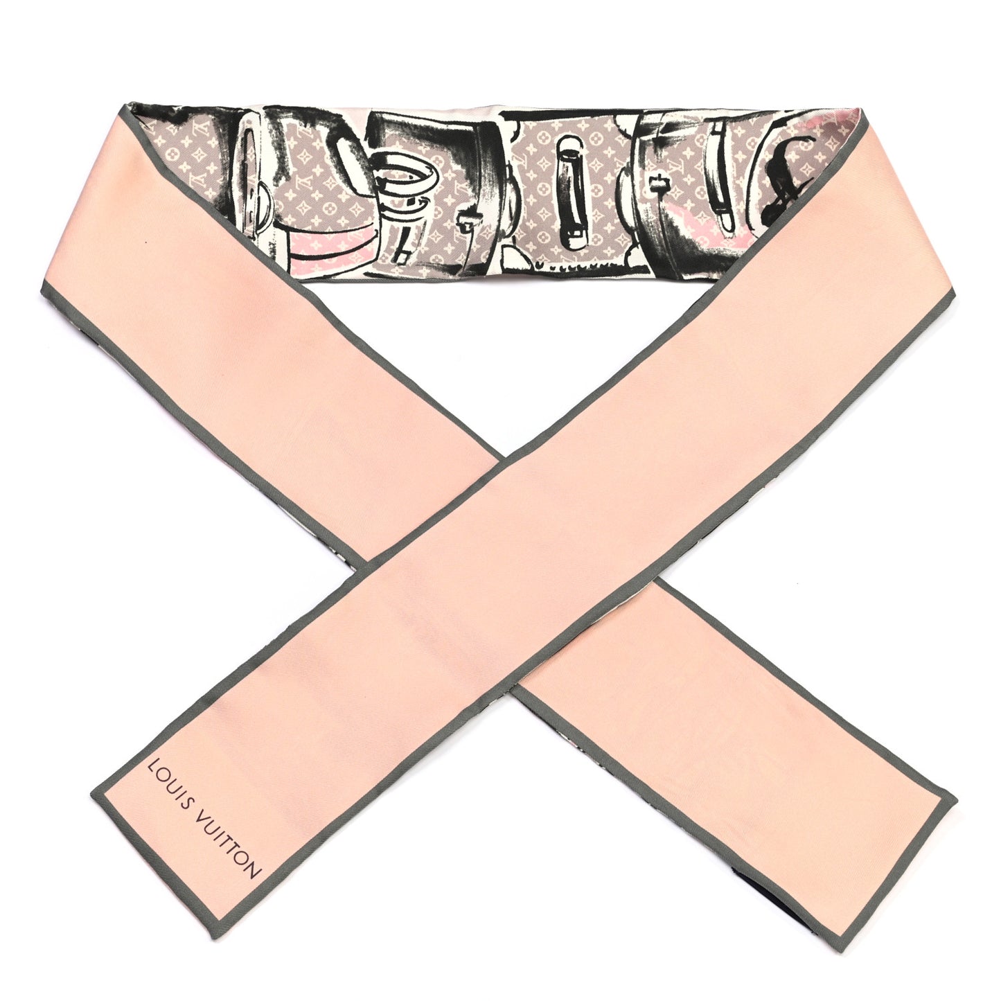 Silk Monogram Trunks Bandeau Rose Poudre